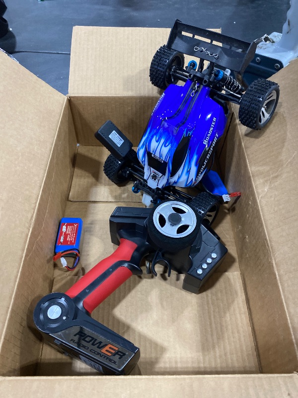 Photo 1 of BINGXMF 1/10 Nitro RC Car for Adult 70KM/H 2.4G Two-Speed Nitro Gas Power Remote Control Vehicle 4WD FC18 Gasoline Engine Drift Crawler Petrol Engine Hobby Truck Nitrogen Drive Model (Blue)