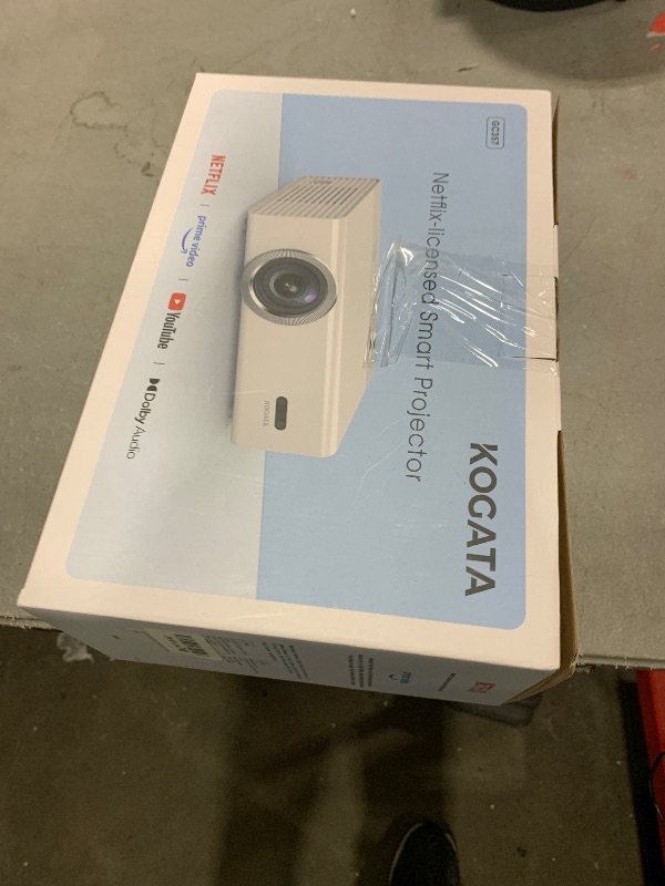 Photo 1 of Smart Projector with WiFi and Bluetooth, Proyector-4K Support Official Licensed Apps, 2000 ANSI/AI Auto Focus/50W Dolby/HDR10+/Quiet, Kogata Portable Indoor/Outdoor Movie Projector Ceiling