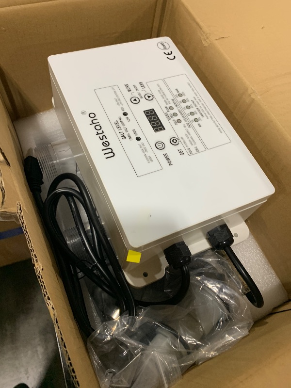 Photo 1 of Salt Chlorine Generator, Westaho Salt Water Pool Chlorinator System with USA-Made Titanium Cells, for Above Ground Pools Up to 15,000 Gallons, Compatible with Intex Pools, IP66 Waterproof
