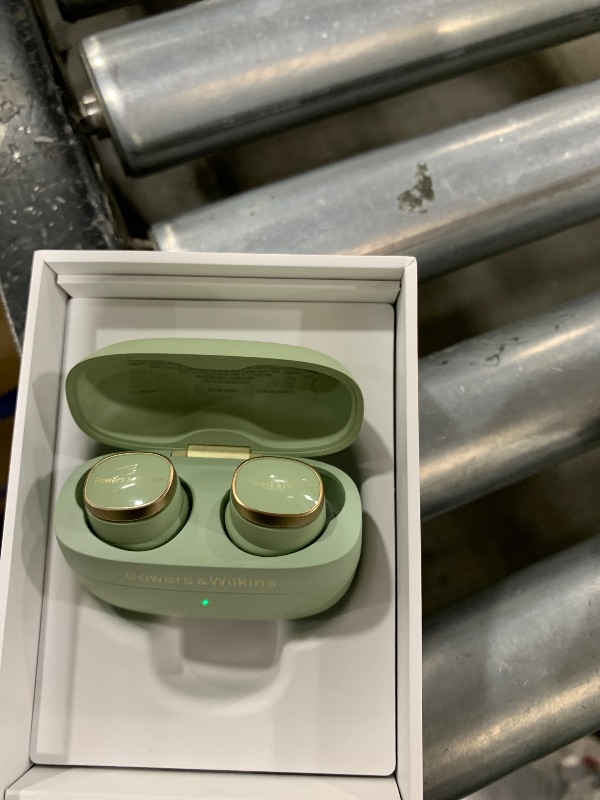 Photo 1 of Bowers & Wilkins Pi8 Bluetooth Wireless Earbuds (Jade Green), in-Ear Bluetooth Earphones with Qualcomm Chipset & aptX Lossless, Active Noise Cancelling Earbuds, 3 Built-in Mics, 15-Min Quick Charging