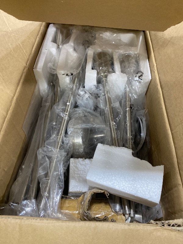 Photo 1 of 11"-52" Height Adjustable Modern Chandelier Ceiling Light Fixture, 12-Light Sputnik Chandeliers Brushed Nickel Mid Century Chandelier Over Table, Chandeliers for Dining Room (Bulbs Not Included)
