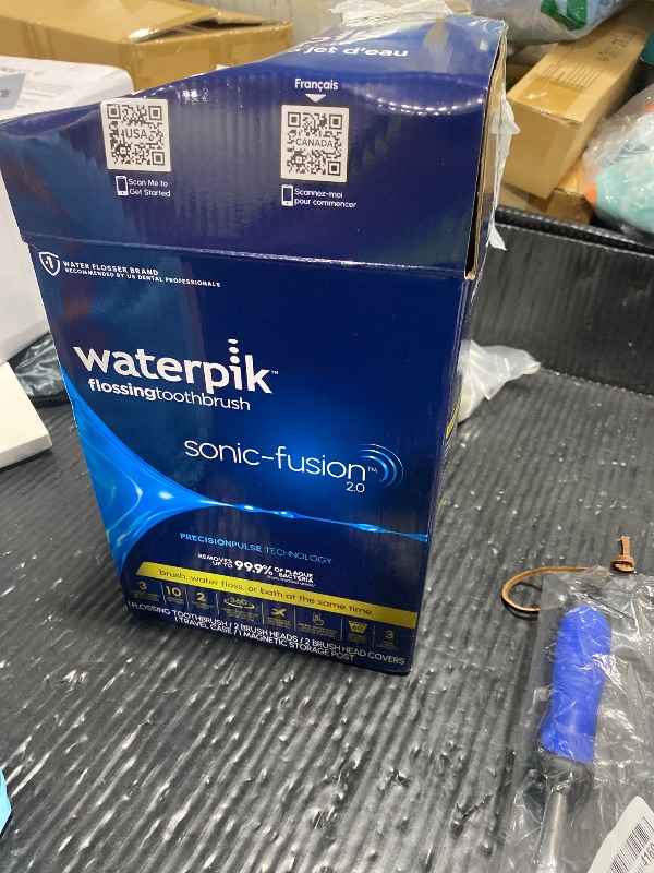 Photo 1 of Waterpik Sonic-Fusion Flossing Electric Toothbrush Water Flosser, White