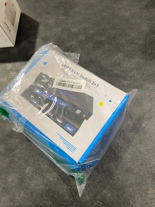 Photo 1 of TIGKTING USB 3.0 HDMI KVM Switch 1 Monitors 2 Computers 4K60Hz KVM Switches 2 Ports for 2 PC Share Single Monitor and Keyboard Mouse Printer with Desktop Controller and 2 USB Cables