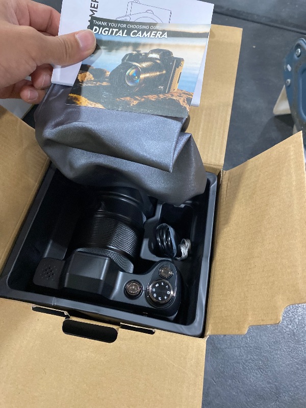 Photo 1 of 4K Digital Camera for Photography Travel, 56MP Autofocus Vlogging Camera for YouTube, 16X Zoom with 3" 180°Flip Screen & Lens Hood, 32GB Card, Gift Ideas for Teens & Beginners