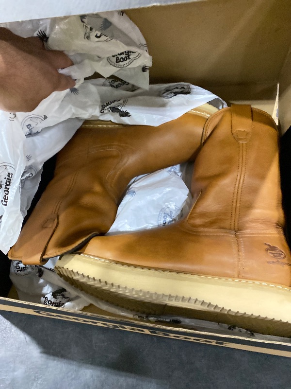 Photo 1 of Georgia Boot Wedge Work Wellington, Barracuda Gold, Size 9(M)