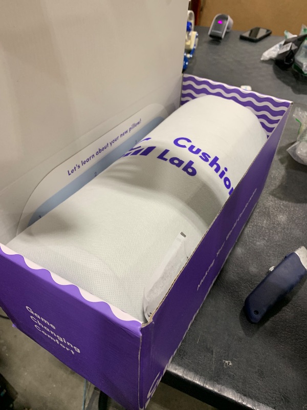Photo 1 of C CUSHION LAB Deep Sleep Pillow, Patented Ergonomic Contour Design for Side & Back Sleepers, Orthopedic Cervical Shape Gently Cradles Head & Provides Neck Support & Shoulder Pain Relief - Calm Grey