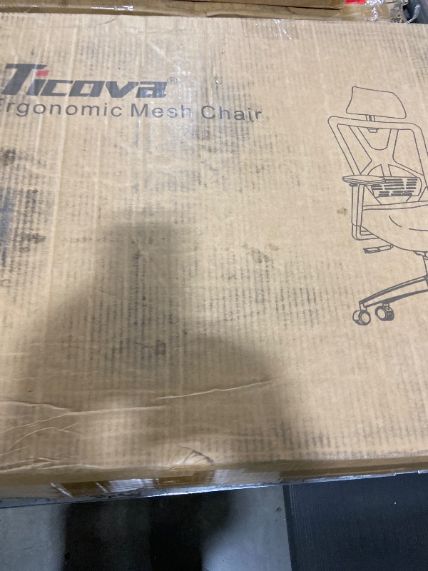 Photo 1 of Ticova Ergonomic Office Chair - High Back Desk Chair with Adjustable Lumbar Support & 3D Armrest - 130°Reclining & Rocking Mesh ComputerChair with Thick Seat Cushion & Rotatable Headrest