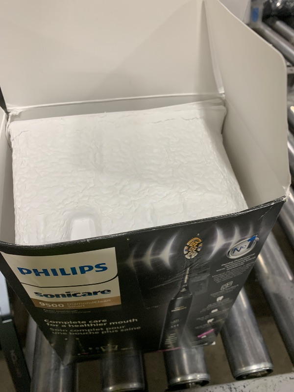 Photo 1 of Philips Sonicare DiamondClean Smart 9500 Electric Toothbrush - Sonic Toothbrush with App, Pressure Sensor, 15 Brushing Settings, Replacement Reminder, USB Charging Travel Case, Black, Model HX9923/11