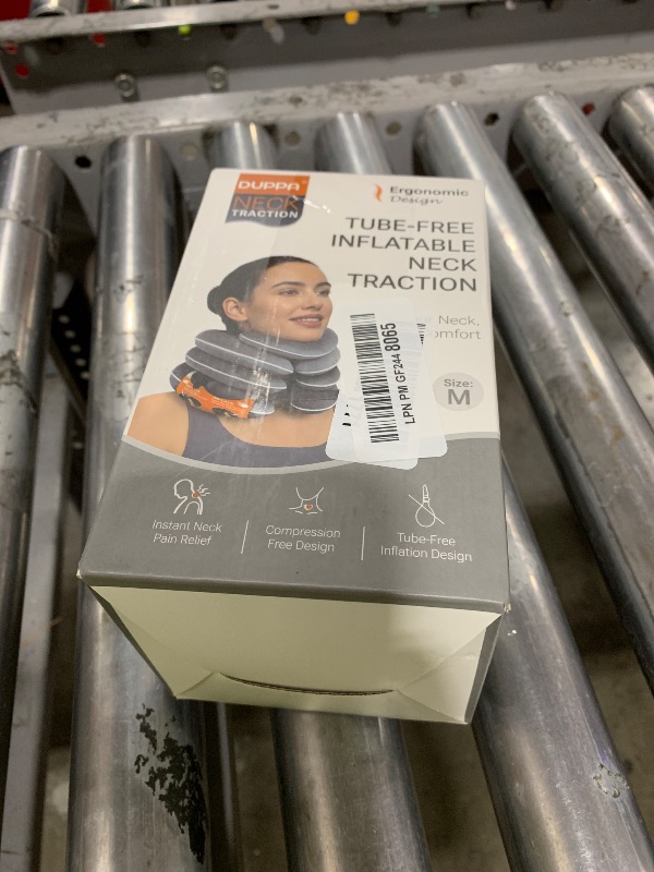 Photo 1 of DUPPA Built-in Inflatable Neck Stretcher with High-Front & Low-Back for Effective Traction, Neck Decompression Devices with 3-Layer Chambers in Varied Sizes, Neck Decompression Home Use