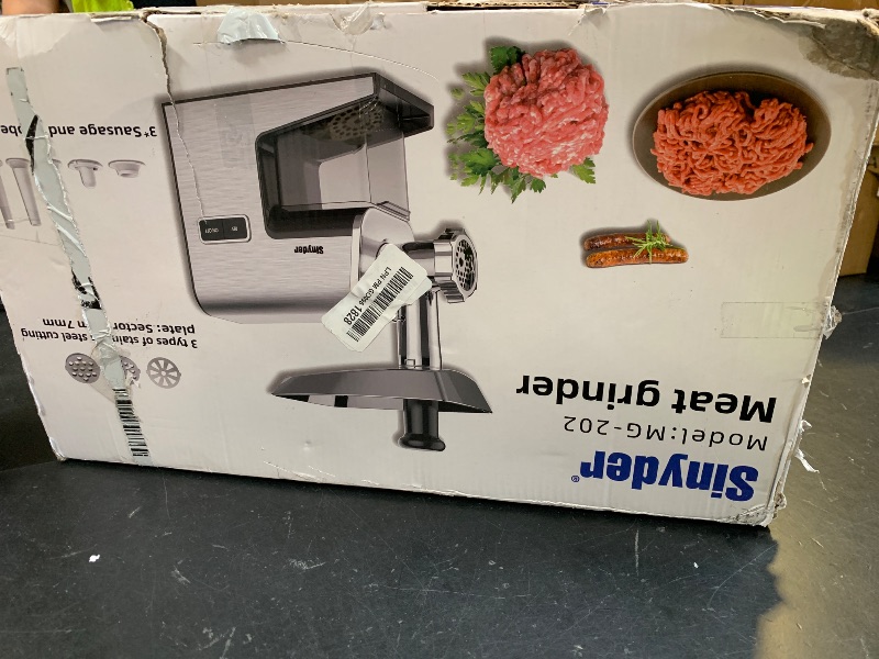 Photo 1 of Sinyder Electric Meat Grinder,3000 Max Heavy Duty Stainless Steel Meat Mincer with 2 Blades,3 Grinding Plates,3 Sausage Stuffer Tubes & Kubbe Kit for Home & Kitchen Using