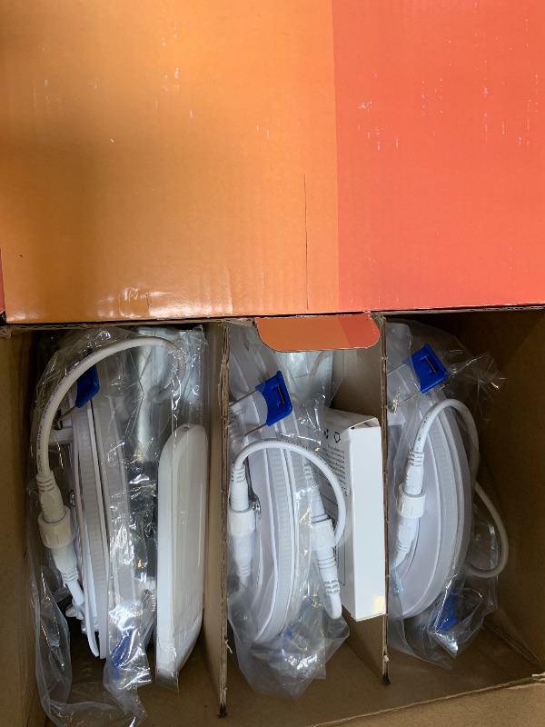 Photo 1 of 12Pack Smart RGB Recessed Lighting 6Inch,Ultra-Thin Canless LED Downlight, 2.4GHz Wi-Fi Bluetooth Direct Connect, 2700K-6500K,12W,2640lm,Work with Tuya App, Alexa,Google Assistant, Music Sync