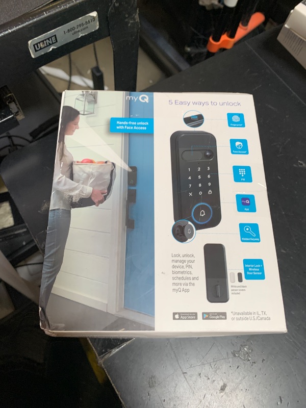 Photo 1 of myQ Secure View™ 3-in-1 Smart Lock with 2K HDR Video Doorbell Camera, Face Access, Fingerprint Access, PIN & App Control — Intelligent Entry with Built-in Camera, Color Night Vision & Two-Way Audio