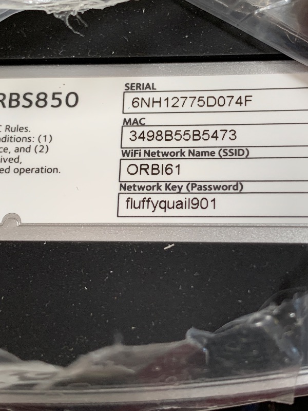 Photo 1 of NETGEAR Orbi Whole Home Mesh WiFi 6 Satellite (RBS850) - Adds up to 2,500 sq. ft. Coverage, AX6000 (Up to 6Gbps)