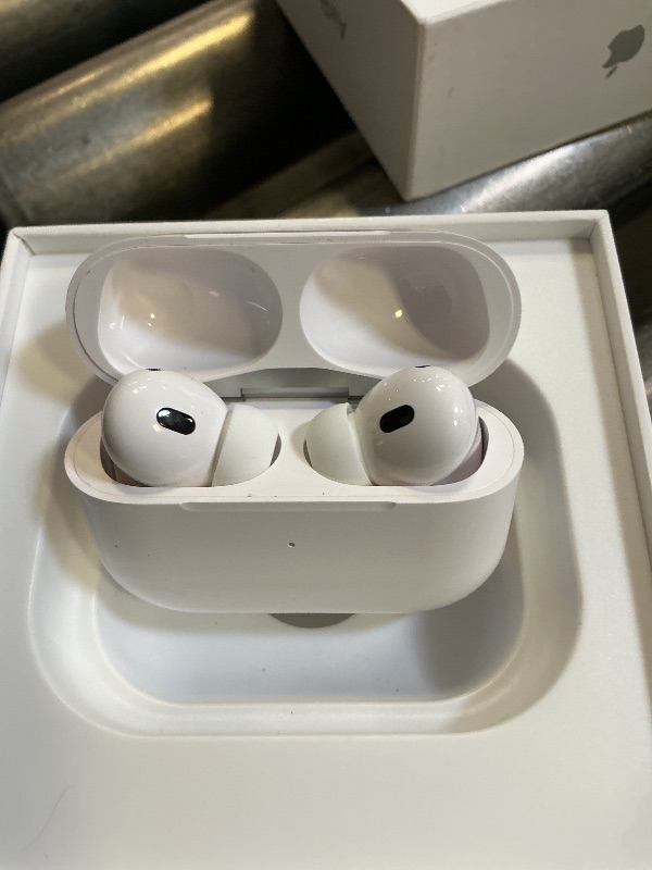 Photo 1 of Apple AirPods Pro 2 Wireless Earbuds, Active Noise Cancellation, Hearing Aid Feature, Bluetooth Headphones, Transparency, Personalized Spatial Audio, High-Fidelity Sound, H2 Chip, USB-C Charging