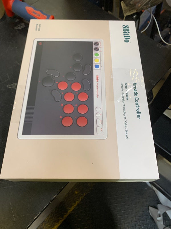 Photo 1 of 8BitDo All-Button Arcade Controller for Switch/Switch 2 & Windows – Bluetooth, 2.4G, Wired Connectivity, Low-profile Mechanical Switches, 4 Programmable Buttons, Hot-swappable PCB