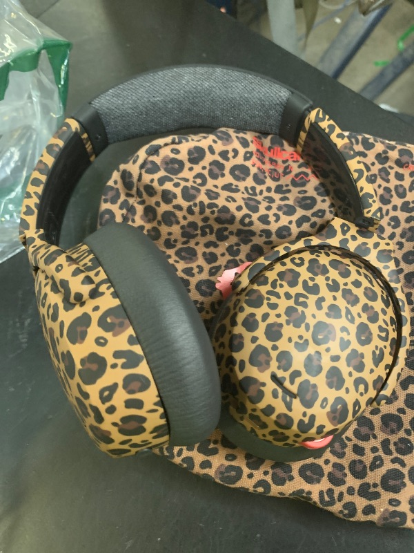 Photo 1 of Skullcandy Crusher ANC 2 Wireless Over-Ear Bluetooth Headphones with Multi-Sensory Bass, Active Noise Cancelling, Up to 60 Hours Battery, Microphone for iPhone Android - Leopard