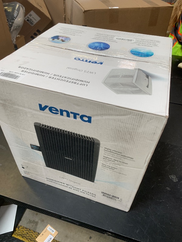Photo 1 of Venta LW25 Original Humidifier in White - Filter-Free Evaporative Humidifier for Spaces up to 430 ft²