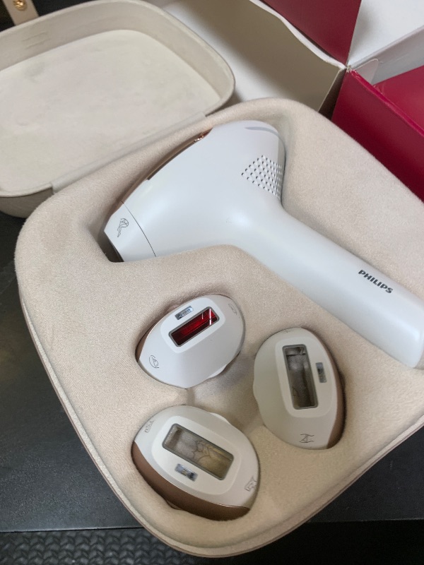 Photo 1 of Philips Lumea 9000 Series IPL Hair Removal Device Permanent Laser Hair Reduction for Women & Men, Easy and Comfortable Use at Home, SenseIQ, 4 Attachments for Body, Face, Bikini & Underarms, BRI984/03