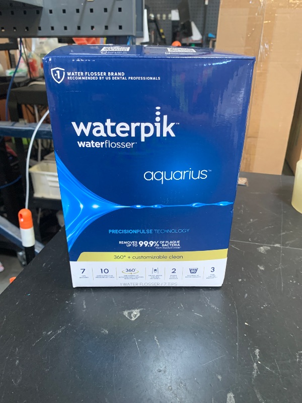 Photo 1 of Waterpik Aquarius Water Flosser For Teeth Cleaning, Gums, Braces, Dental Care, Electric Power With 10 Settings, 7 Tips For Multiple Users And Needs, ADA Accepted, White WP-660, Packaging May Vary