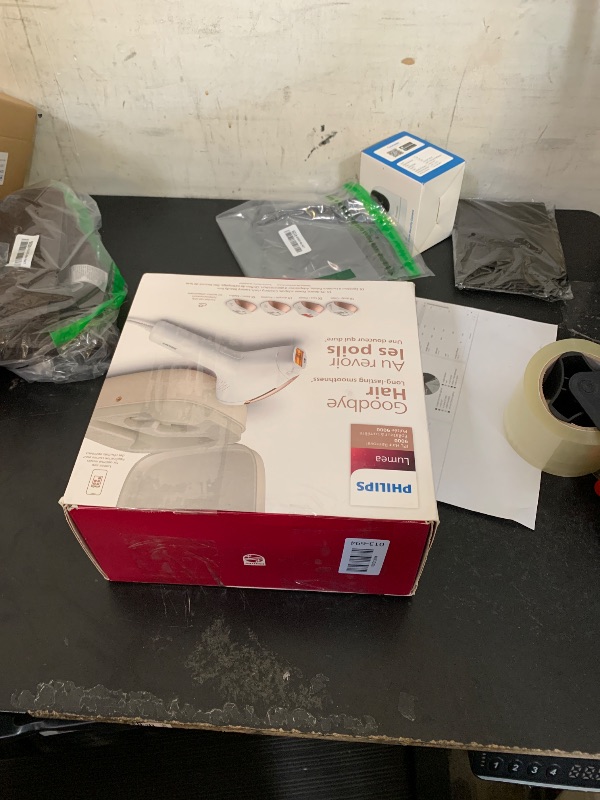 Photo 1 of Philips Lumea 9000 Series IPL Hair Removal Device Permanent Laser Hair Reduction for Women & Men, Easy and Comfortable Use at Home, SenseIQ, 4 Attachments for Body, Face, Bikini & Underarms, BRI984/03