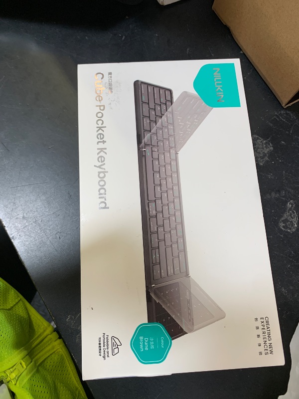 Photo 1 of Nillkin Upgraded Foldable Bluetooth Keyboard with Touchpad & Number Pad, Portable Wireless Keyboard for Travel, Pocket-Sized, Full Size Keys, Support 3 Devices for iPad Laptop Tablets Phone, Khaki