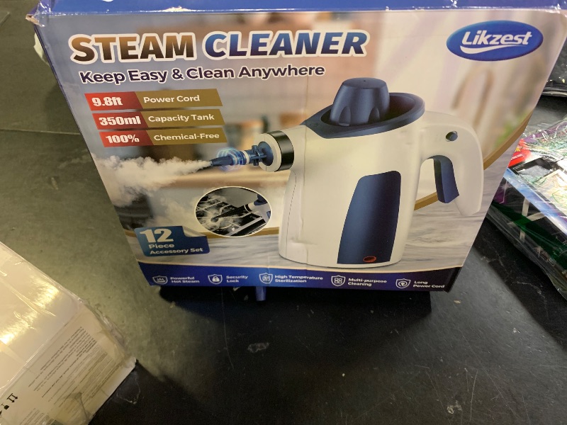 Photo 1 of Handheld Steam Cleaner, 230°F Pressurized Steamer with No Water Spitting & Continuous Steam, 350ML Chemical-Free Deep Cleaning for Grease & Grime, 12 Accessories for Grout, Bathroom, Kitchen & Car