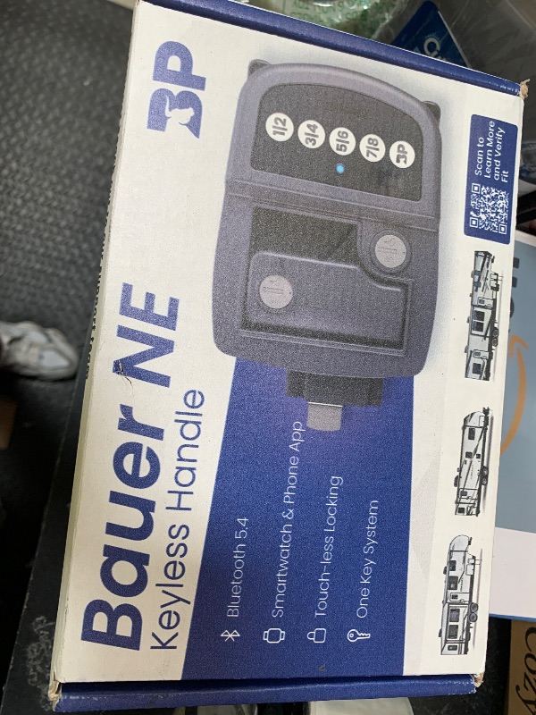 Photo 1 of Bauer NE Bluetooth Keyless Entry Door Lock with Handle, Close Field Technology, Essential Camper Must Haves, Secure Trailer, Durable RV Door Latch, Convenient RV Lock Keyless Entry