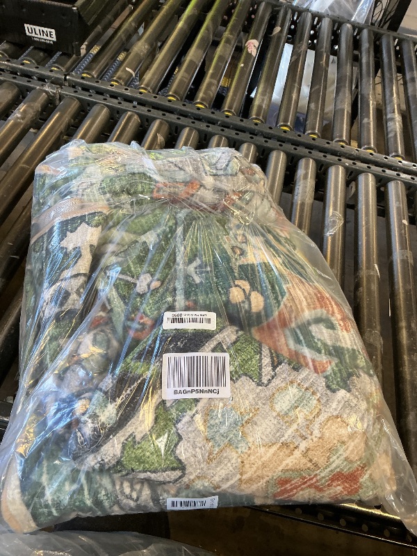 Photo 1 of RUGSURE Washable Area Rugs - Perfect for Living Room, Bedroom, Kids Room, Nursery - Stain & Water Resistant Non-Slip, Pet & Child Friendly, Vintage Tribal Area Rugs (Green, 8' x 10')