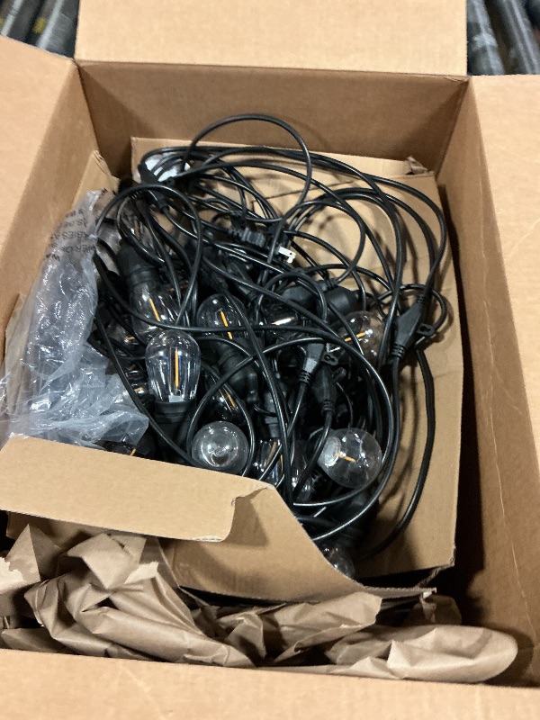 Photo 1 of Svater Outdoor String Lights 150FT, E26 Socket, 48pcs S14 Shatterpoof Bulbs, 1 Watt Dimmable 2700K Warm White, IP65 Waterproof Commercial Grade Patio Lights?3 Pack X 50FT?