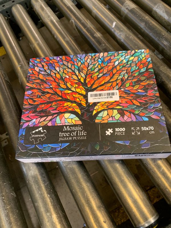 Photo 1 of PICKFORU Stained Glass Puzzle Tree of Life Puzzles for Adults 1000 Pieces, Impossible Hard Difficult Challenging Puzzles for Adults, Colorful Mosaic Tree of Life Jigsaw Puzzle 1000 Pieces