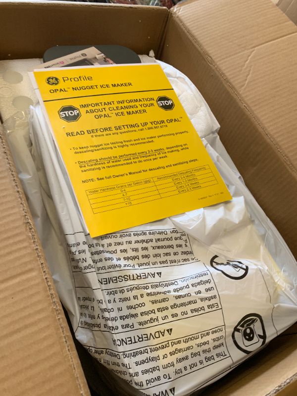 Photo 1 of GE Profile Opal 2.0 with 0.75 Gallon Tank, Chewable Crunchable Countertop Nugget Ice Maker, Scoop included, 38 lbs in 24 hours, Pellet Ice Machine with WiFi & Smart Connected, Stainless Steel