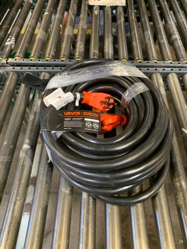 Photo 1 of Vevor 75Ft 50 Amp Generator Extension Cord 4 Wire 8 Gauge Generator Cord 125V 250V Generator Power Cord N14-50P & SS2-50R & CS6364 Twist Lock Connectors : Everything Else