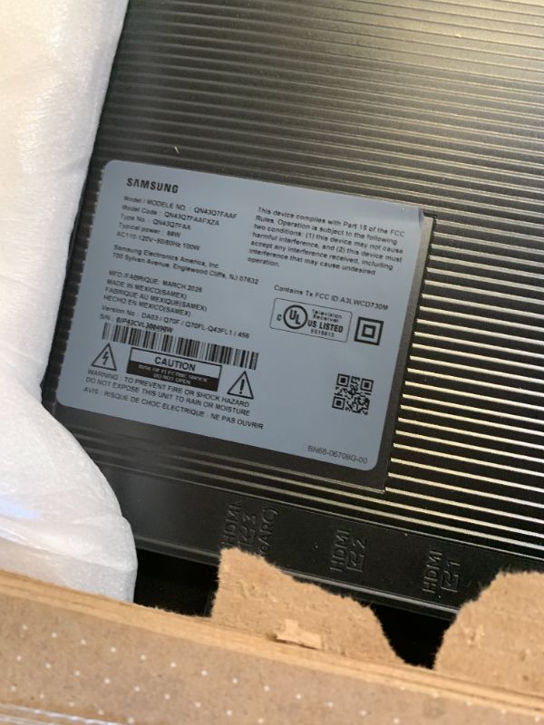 Photo 1 of Samsung 43-Inch Class QLED Q7F Series Samsung Vision AI Smart TV (2025 Model, 43Q7F) Quantum HDR, Object Tracking Sound Lite, Q4 AI Gen1 Processor, 4K upscaling, Gaming Hub, Alexa Built-in
