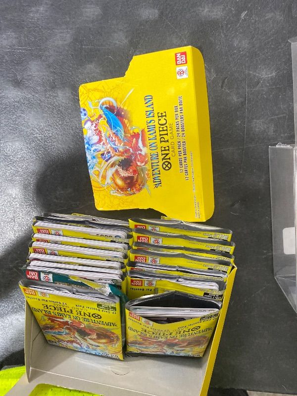 Photo 1 of OP15 Adventure ON KAMI'S Island Booster Box English OP-15 Booster Box Display Factory Sealed for OP15 One Piece Cards English TCG (24 Packs) + Custom TCG Fabrik Don Card