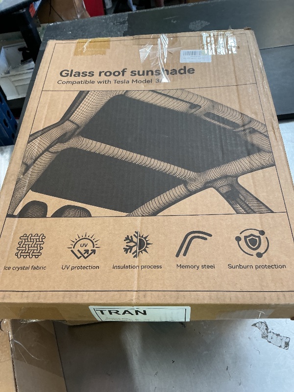 Photo 1 of SUMK 2026 Upgrade Sunshade Roof for Tesla Model Y Juniper, [Graphene Infused Fabric & UPF 50+ & No-Sag] 1:1 Fit Heat Insulation Sunroof Cover for Tesla Model Y Accessories 2025 2026, Gray, 2PCS