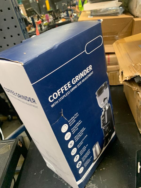 Photo 1 of coffee grinder with stepless grind size adjustment