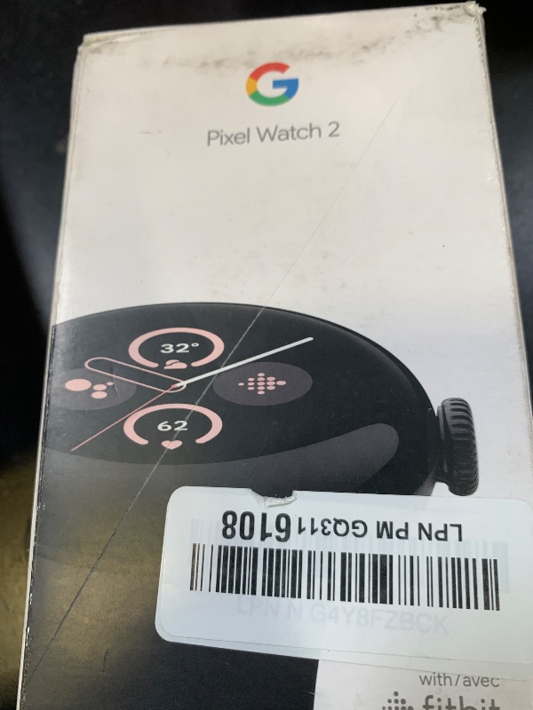 Photo 1 of Google Pixel Watch 2 (Previous Model) with the Best of Fitbit - Heart Rate Tracking, Stress Management, Safety Features - Android Smartwatch - Matte Black Aluminum Case - Obsidian Active Band - WI-FI