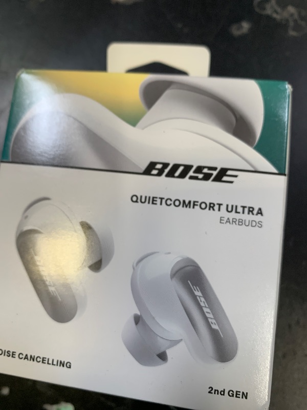 Photo 1 of Bose QuietComfort Ultra Earbuds (2nd Gen) - Wireless Noise Cancelling Earbuds with Mic, Immersive Audio, USB-C Charging, Up to 6 Hours Battery, IPX4 Rating, White Smoke