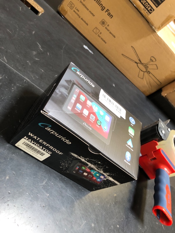 Photo 1 of Carpuride W502 Motorcycle GPS Wireless Portable Carplay/Android Auto Waterproof Car Stereo, 5" IPS Touch Screen with Dual Bluetooth, Navigation/Siri/G00gle Assistant for Motorbike