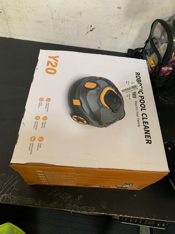 Photo 1 of Y20 Robotic Pool Cleaner, Cordless Pool Vacuum for Above Ground & Inground Flat Pools with Dual Motors, 130 Min Runtime, Auto-Parking, Powerful Pool Vacuum Robot for Up to 1200 Sq.Ft