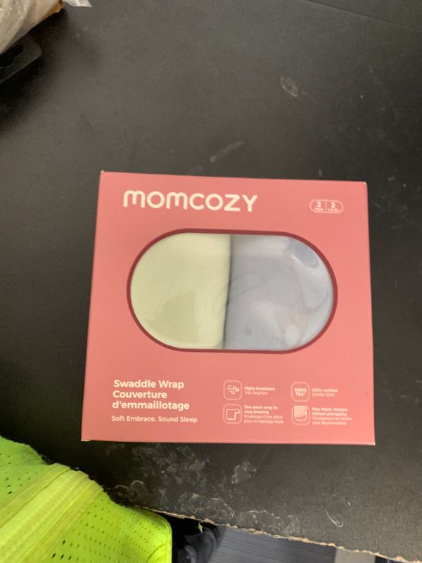 Photo 1 of Momcozy Swaddles for Newborns, Quiet Fastener Swaddle Suitable for Infant 0-3 Months, New-Parent-Friendly Sleep Sack, Reduce Startle Reflex, Newborn Boys Girls Registry Essentials, 2-Pack, Serenity