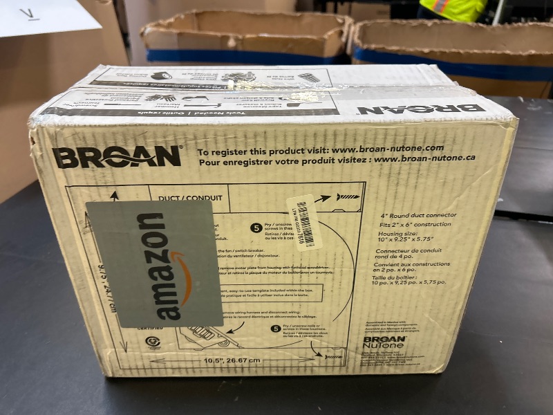 Photo 1 of Broan-NuTone AE80LK Ventilation with LED CleanCover and Roomside Installation, ENERGY STAR Certified, 80 CFM, 0.7 Sones, White