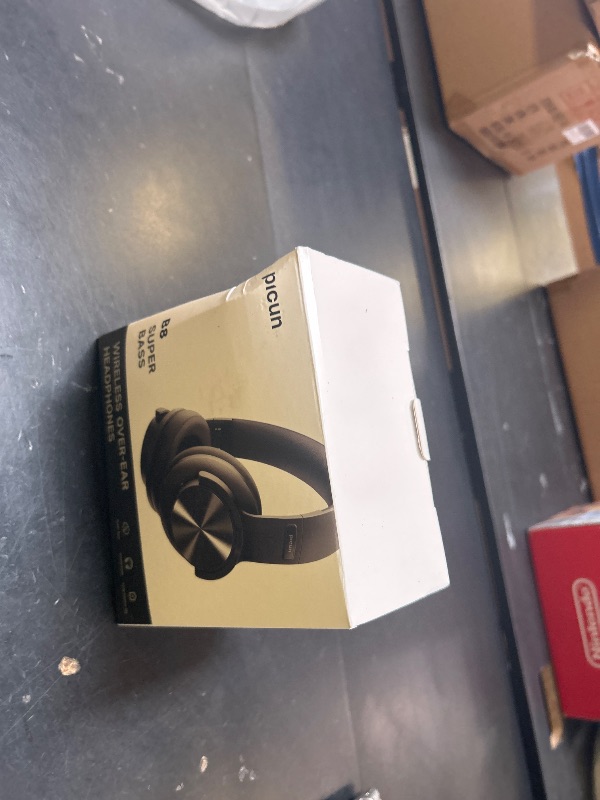 View 2 of Picun B8 Bluetooth Headphones, 120H Playtime Headphone Wireless Bluetooth with 3 EQ Modes, Low Latency, Hands-Free Calls, Over Ear Headphones for Travel Home Office Cellphone PC Black