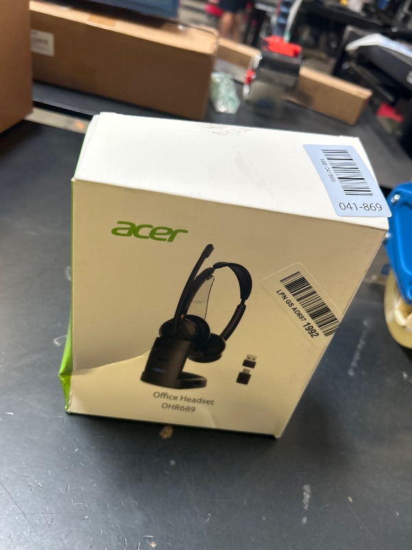 Photo 1 of acer Wireless Headset with Mic for Work,Bluetooth Headset for Clear Call ? Meeting, Work Headset with Charge Stand for Remote & Office, Bluetooth 5.3 & 2.4G Headset for PC, Phone, Teams, Zoom - OHR689