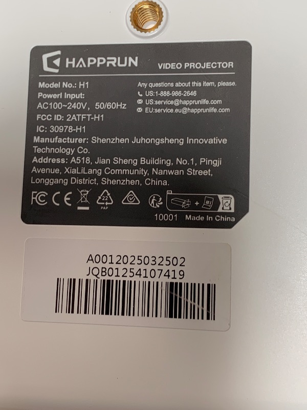 Photo 1 of HAPPRUN Native 1080P Projector, Bluetooth Home Theater Movie Projector with Built-in Speaker, Compatible with Smartphone, HDMI, Fire Stick, PS5, Indoor & Outdoor Use - Without Google TV System