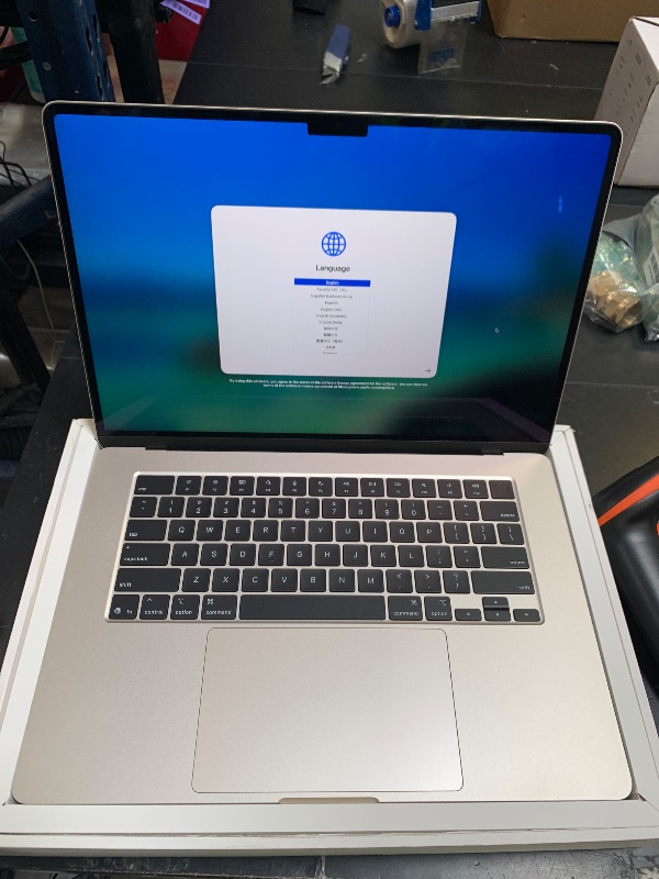 Photo 1 of Apple 2025 MacBook Air 15-inch Laptop with M4 chip: Built for Apple Intelligence, 15.3-inch Liquid Retina Display, 16GB Unified Memory, 256GB SSD Storage, 12MP Center Stage Camera, Touch ID; Starlight