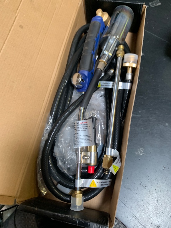 Photo 1 of Propane Torch Weed Burner Kit,High Heat Output with Long/Short Mode,12.5FT Hose Heavy Duty Blow Torch Flamethrower with Self Igniter and Turbo Trigger for Weeding,Roofing,BBQ,Melting Ice Snow
