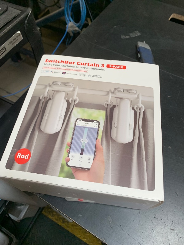 Photo 1 of SwitchBot 2025 Automatic Curtain Opener 3 Rod-Bluetooth Remote Control, WiFi&Smartphone Control, Upgraded High-Performance, Add Hub to Compatible with Alexa, Google Home, HomeKit