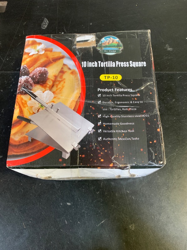 Photo 1 of Vivicreate 10 Inch Stainless Steel Tortilla Press Heavy Duty Roti Maker Dough Press for Taco Pizza Tortilladora de Acero Inoxidable Prensa para Tortillas Roti Pizza