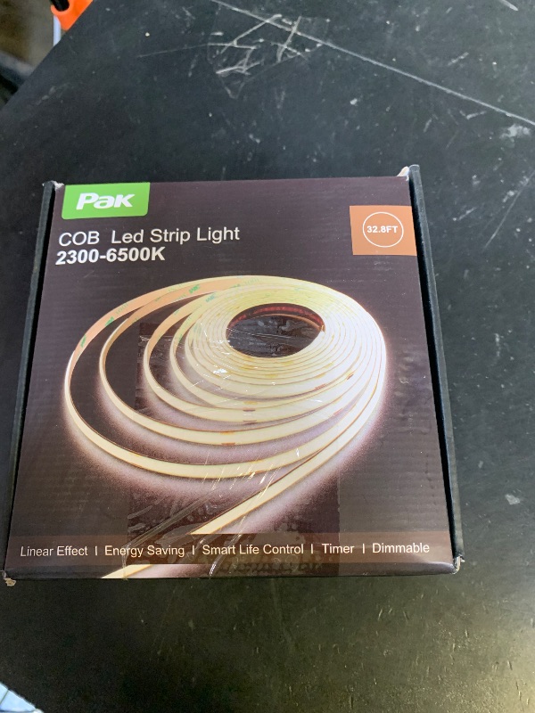 Photo 1 of COB LED Strip Lights 32.8ft, Dimmable White CCT Tunable 2300K-6500K, DC 24V High Lumen Cuttable LED Tape Light, 6080 LED 48W CRI 90, APP Remote Control, Music Mode, For Home DIY, Living Room, Bedroom